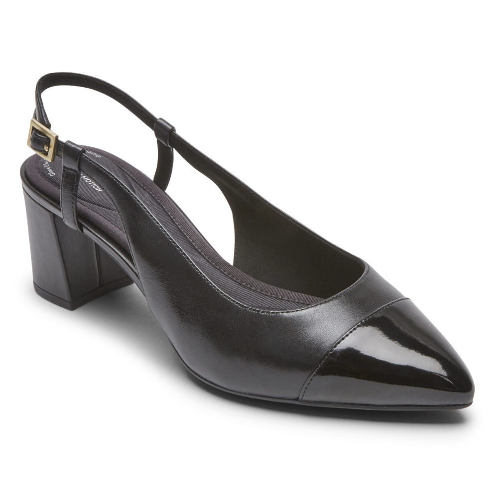 Rockport Womens Total Motion Salima Posted - Slingback Black - MZN751604